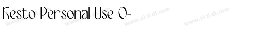 Kesto Personal Use O字体转换